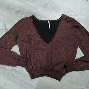 Free People sparkly sweater slightly pilly